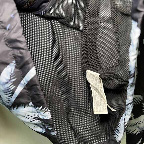 Forever 21 Men Full Zip Hooded Windbreaker Jacket Mens Size Medium Blue Tropical - Picture 8 of 13